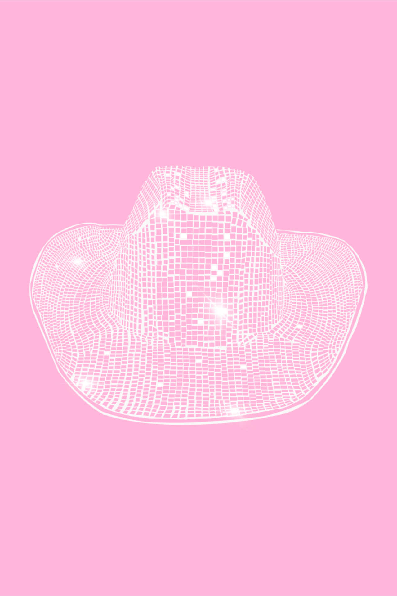 Pink Cowgirl Hat Digital Art Wallpaper