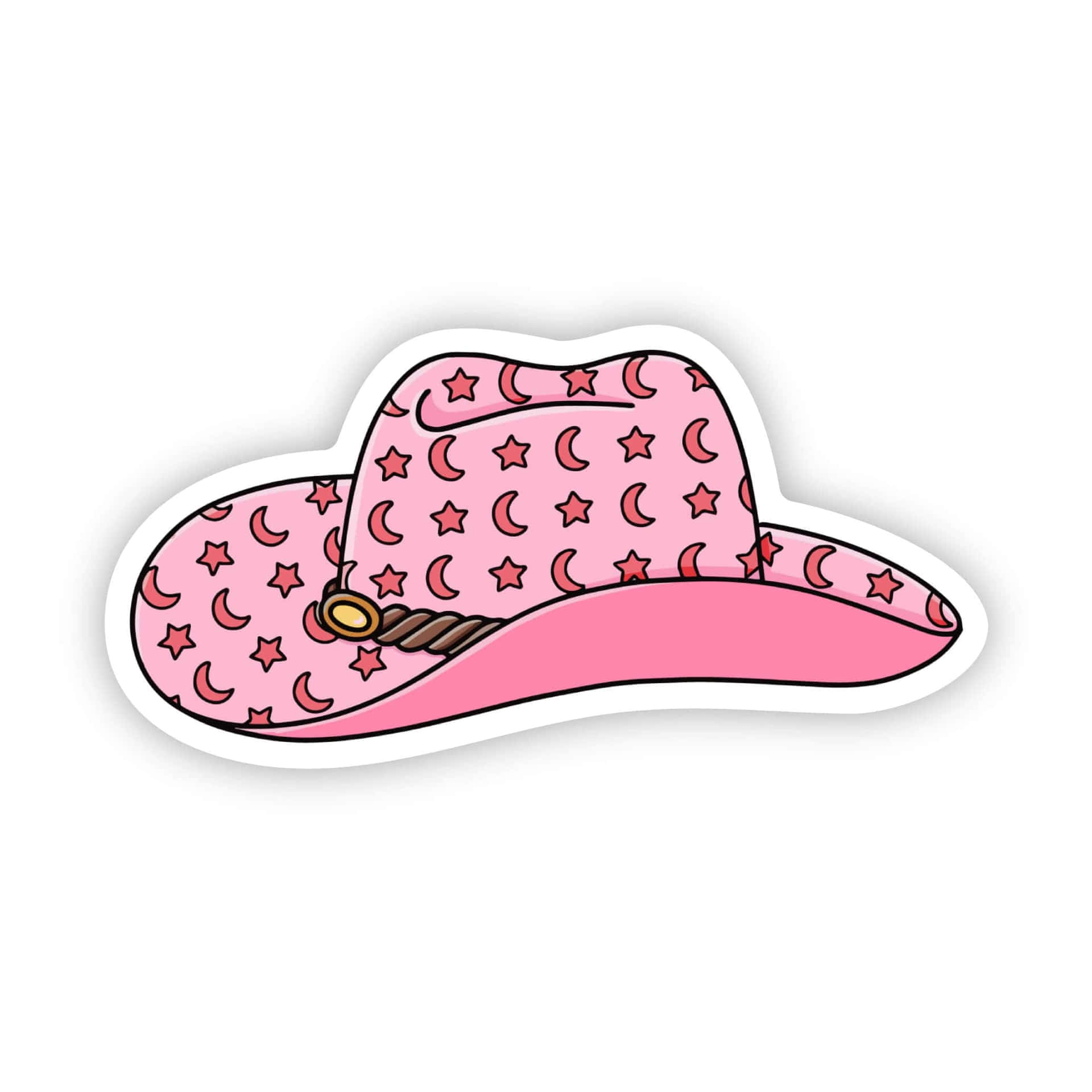 Pink Cowgirl Hat Sticker Wallpaper