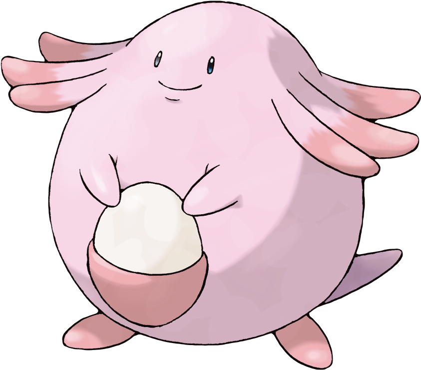 Pink Creature Holding Egg PNG