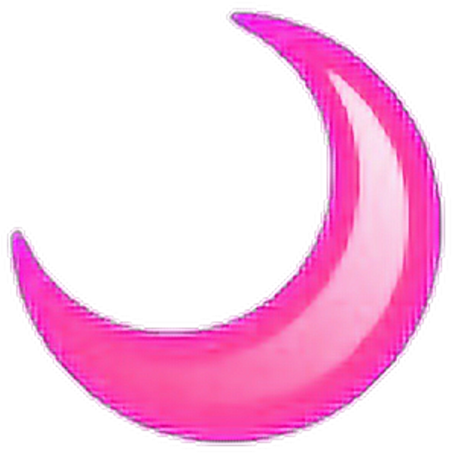 Pink Crescent Moon PNG