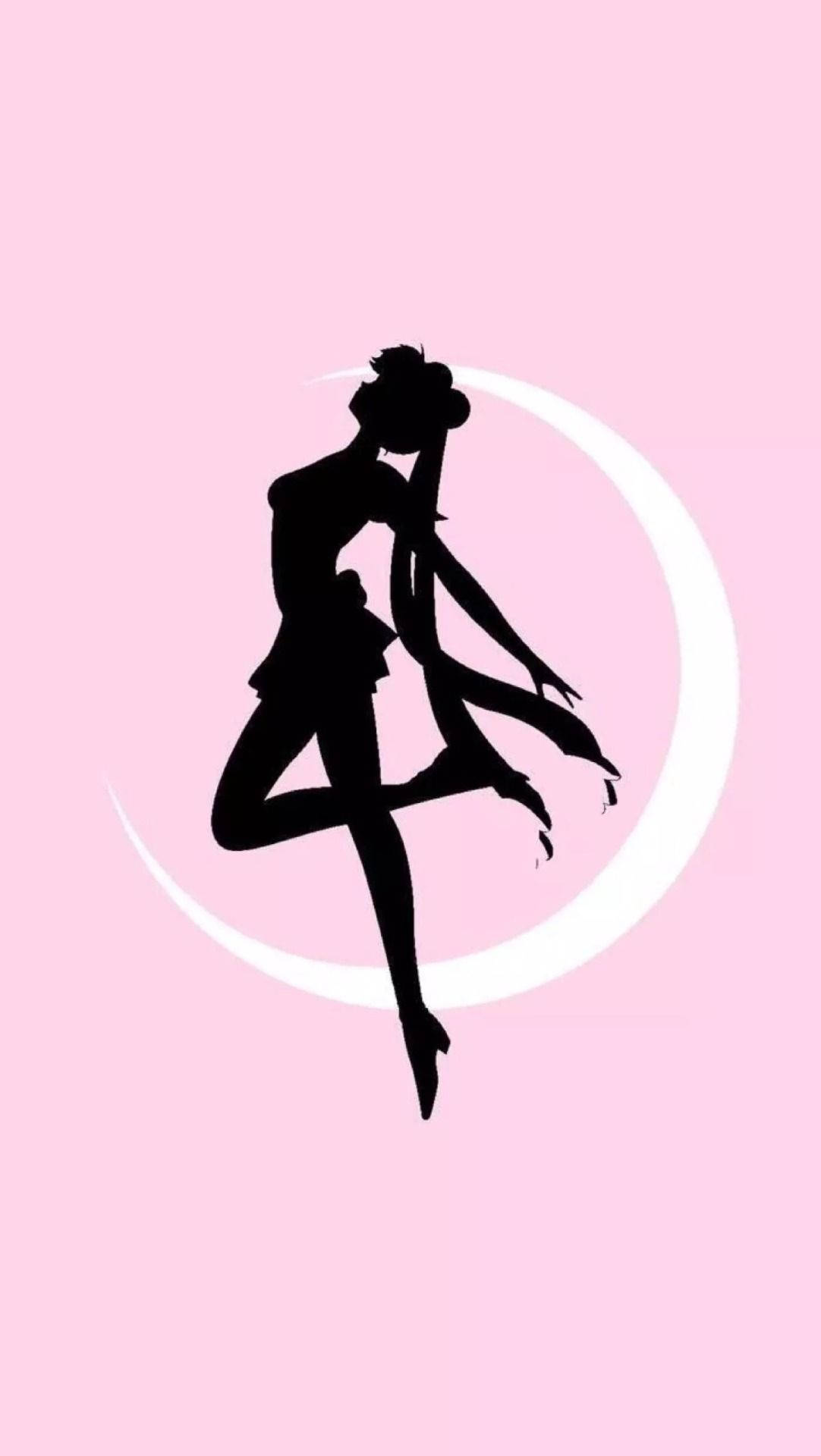 Pink Crescent Moon Sailor Moon Iphone Wallpaper