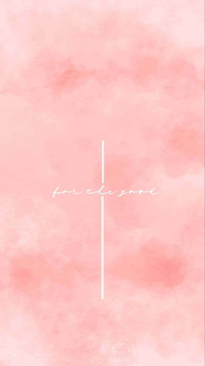 A beautiful pink cross symbolizing hope and faith Wallpaper