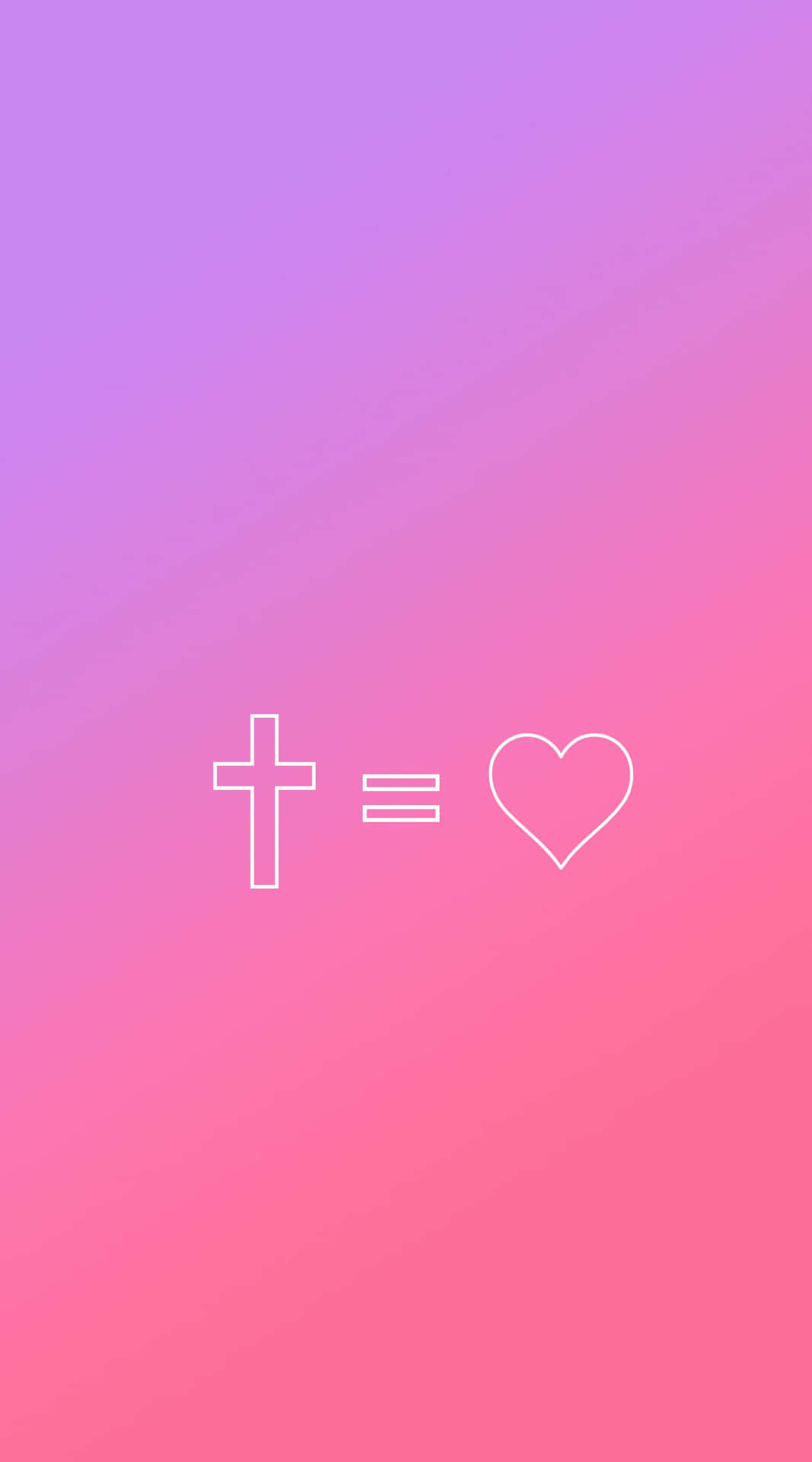 An aesthetic pink-hued display of faith Wallpaper