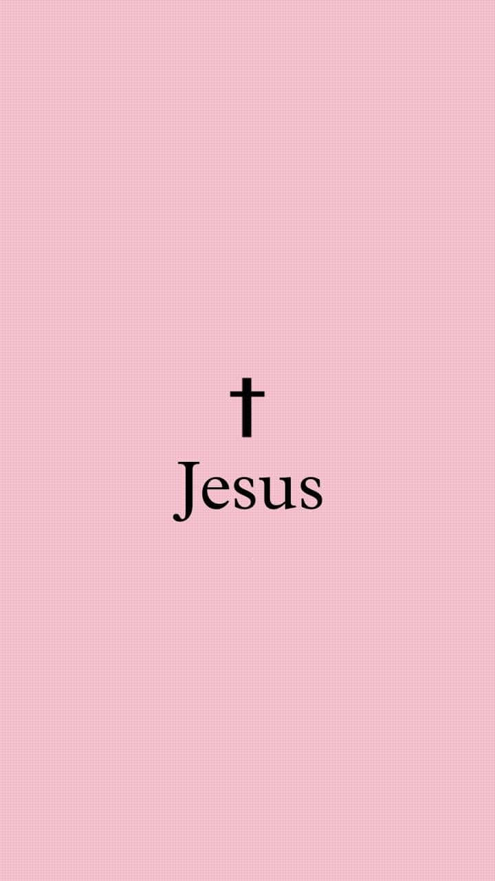 Pink Cross - A Symbol of Faith and Comfort Wallpaper