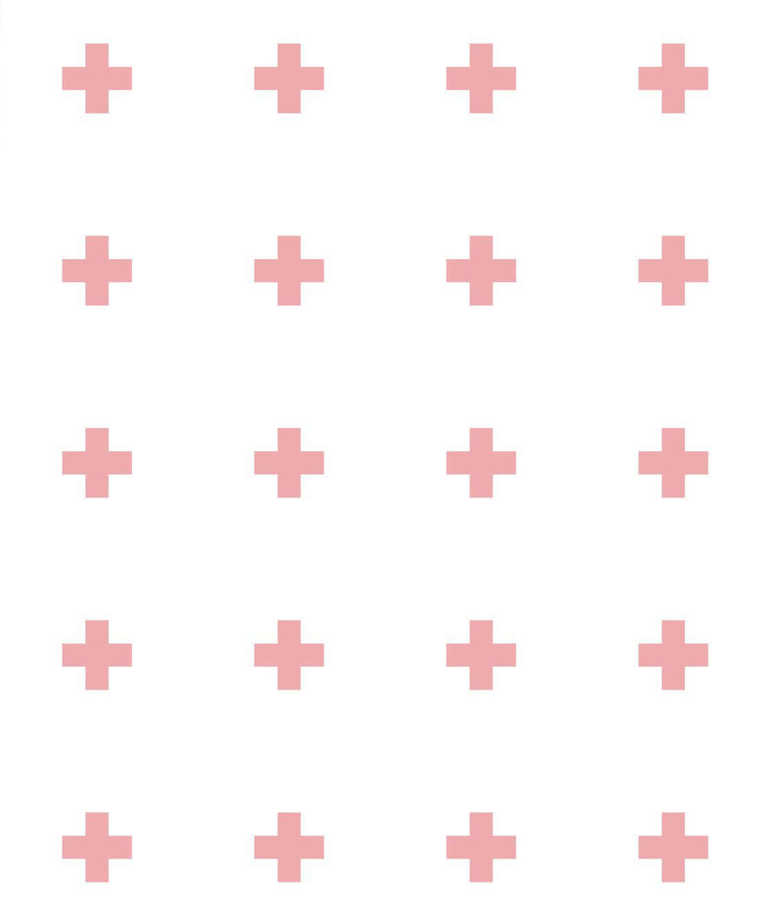 Pink Plus Cross Pattern Wallpaper