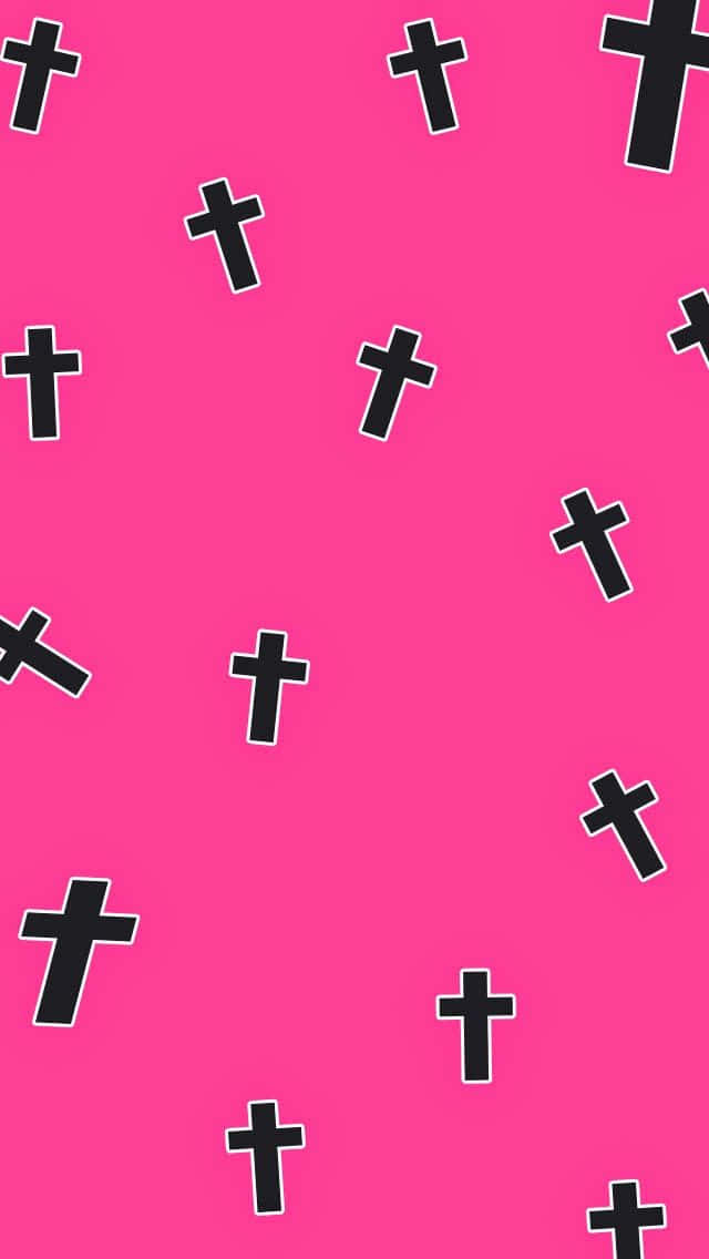 Believe in the power of the pink cross Wallpaper
