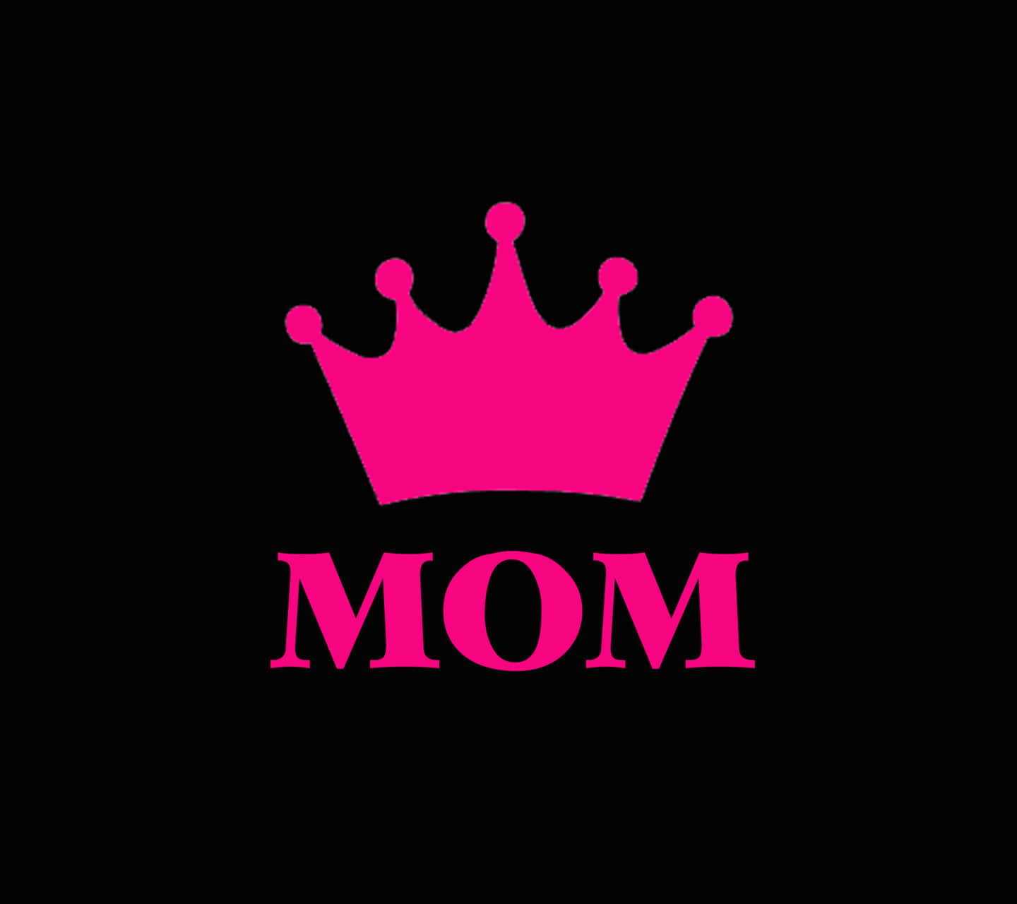 Pink Crown Mom Graphic Wallpaper