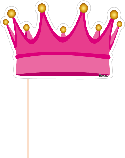 Pink Crown Prop Photobooth PNG