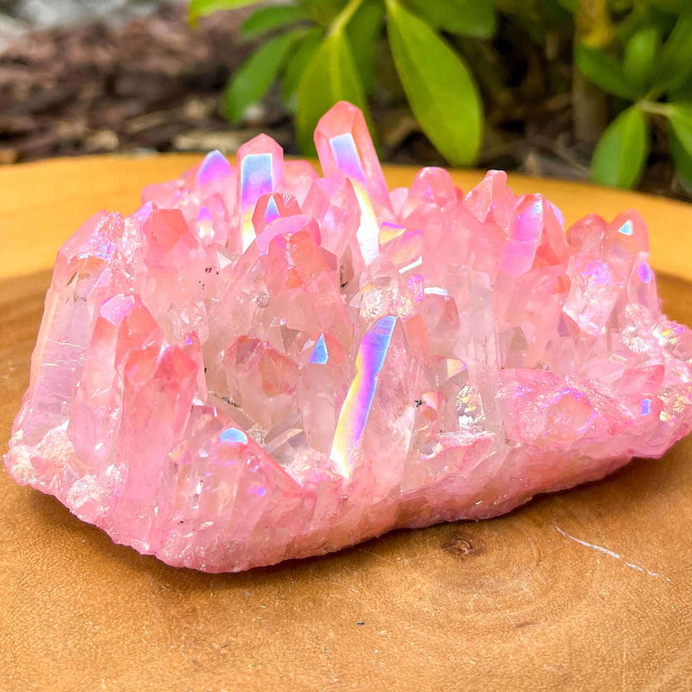 Caption: Stunning Pink Crystal Quartz Formation Wallpaper
