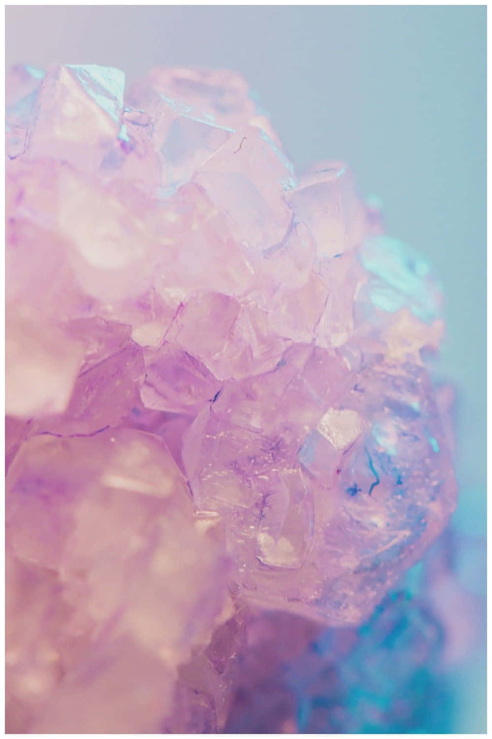 Pink Crystal Quartz Cluster Wallpaper