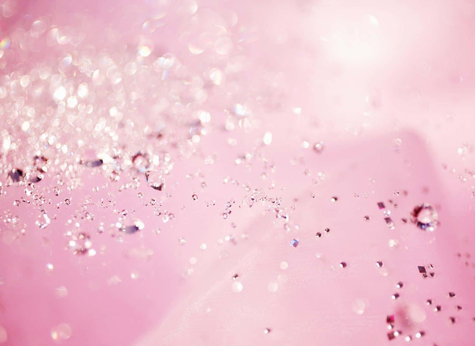Pink Crystal Quartz Cluster on a Dark Background Wallpaper