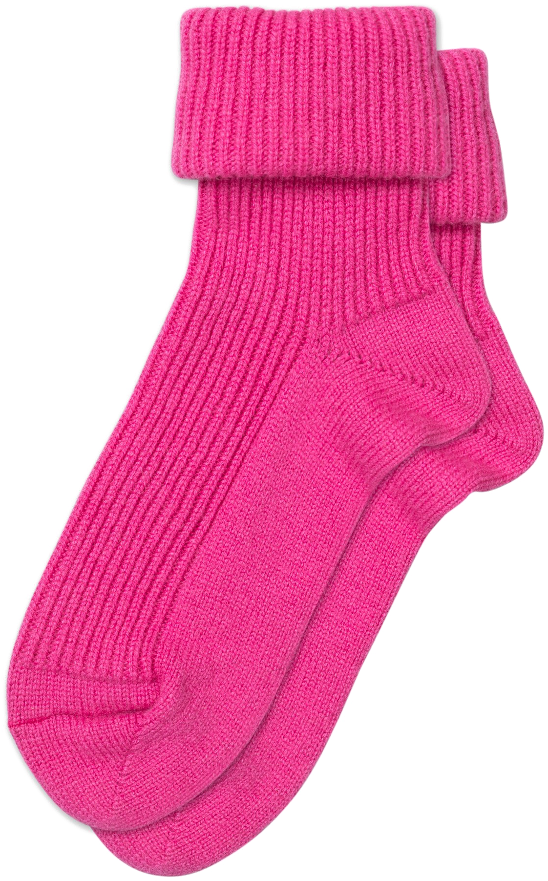 Pink Cuffed Sock Isolated PNG