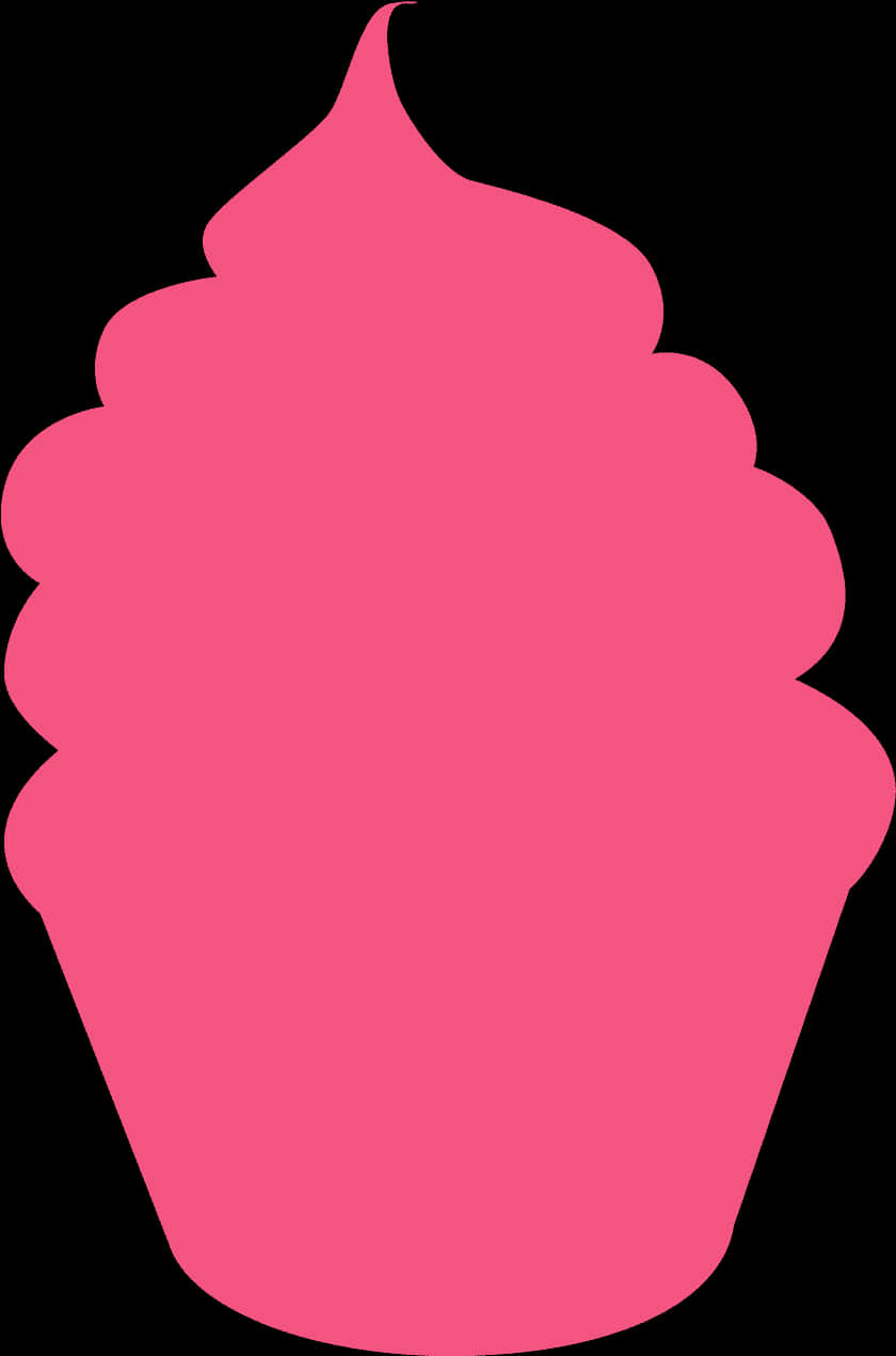Pink Cupcake Silhouette PNG