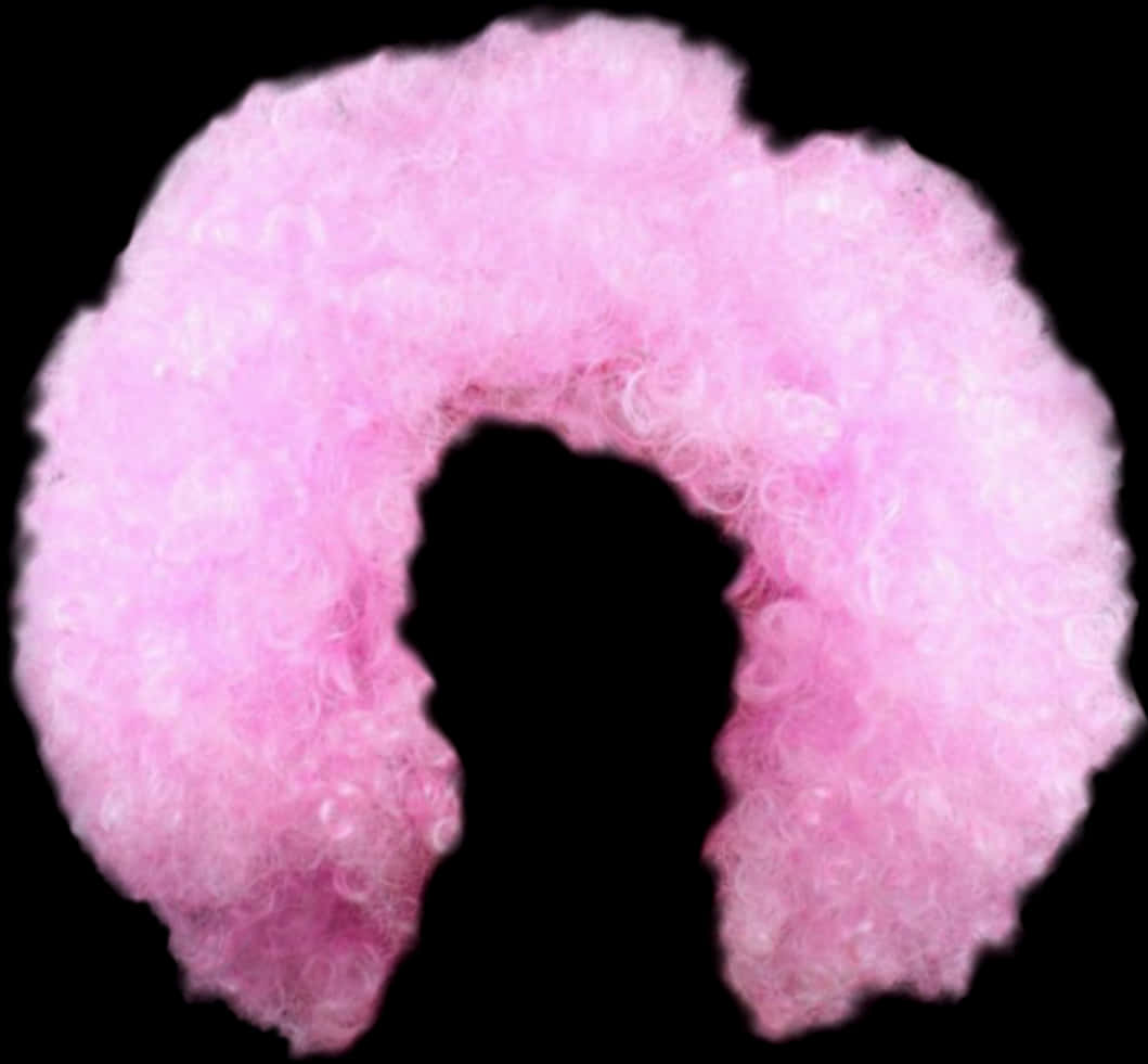Pink Curly Afro Wig PNG