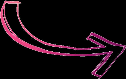 Pink Curved Arrow Graphic PNG