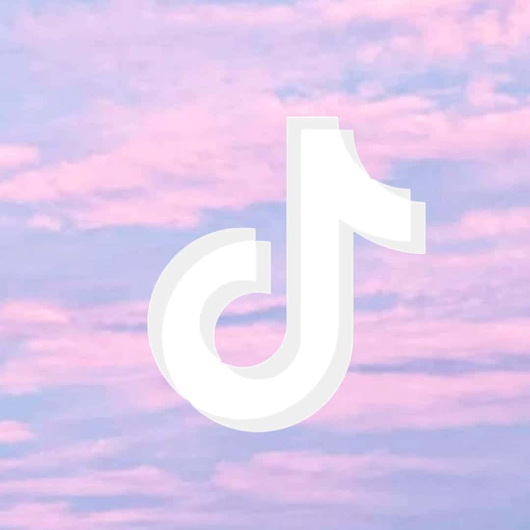 Pink Cute Cloud Tiktok Logo Wallpaper