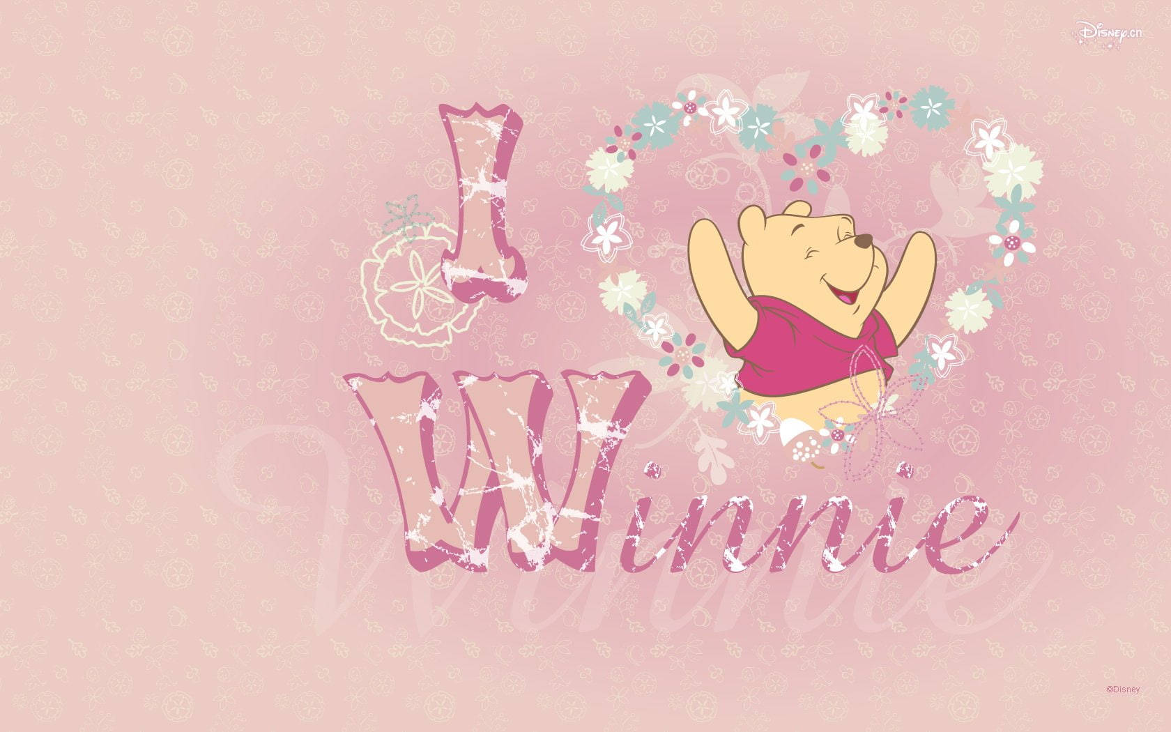 Pink Cute Winnie The Pooh Wallpaper