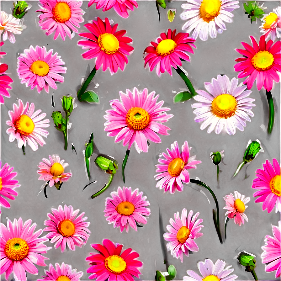 Pink Daisy Flowers Png 8 PNG