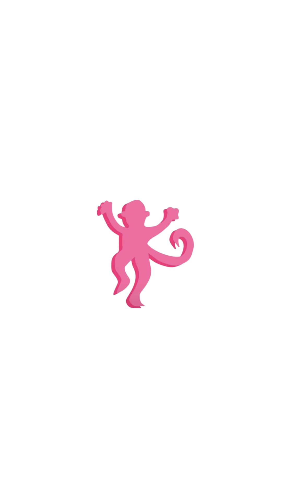 Pink Dancing Monkey Illustration Wallpaper