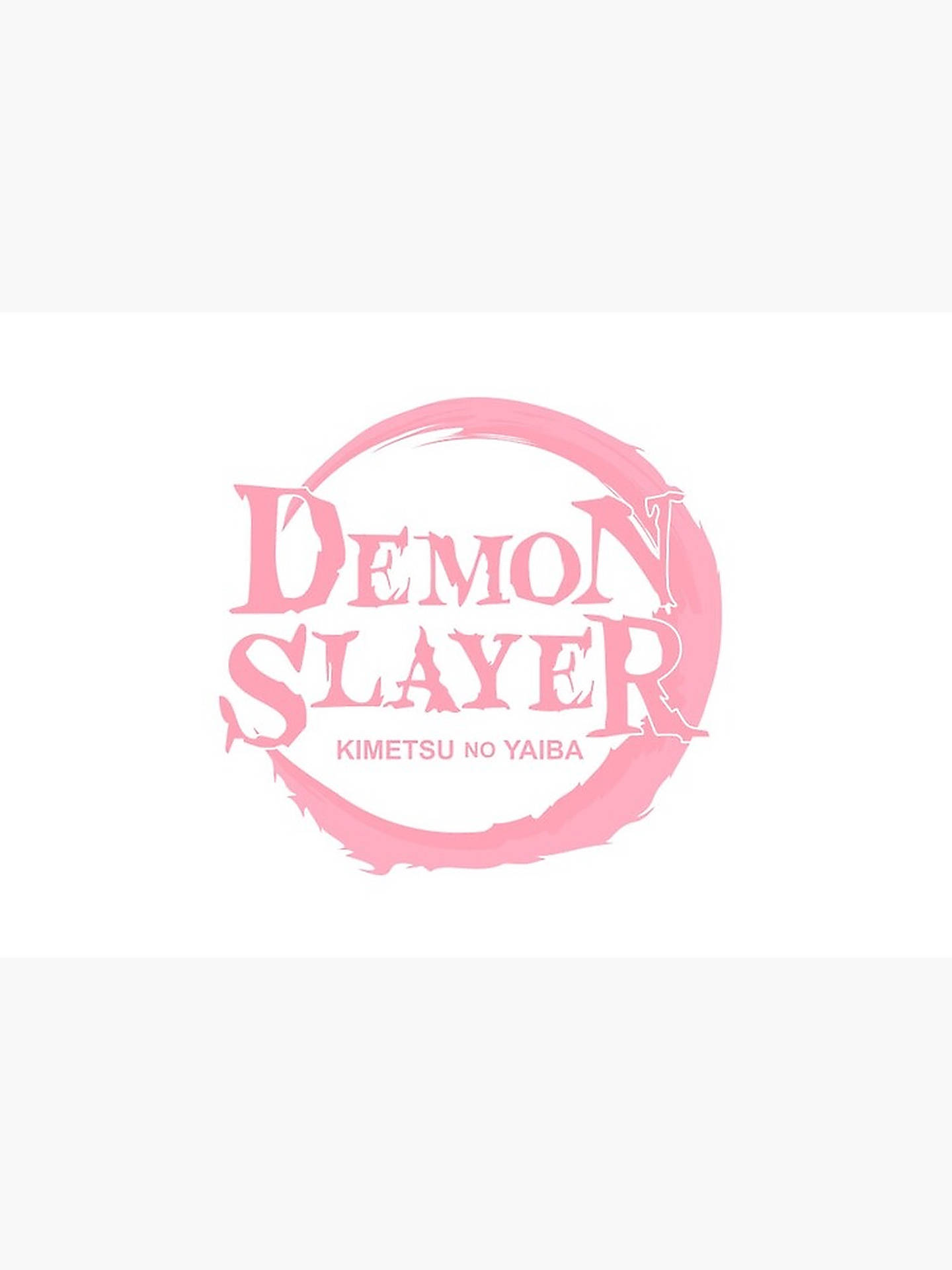 Pink Demon Slayer Logo Wallpaper