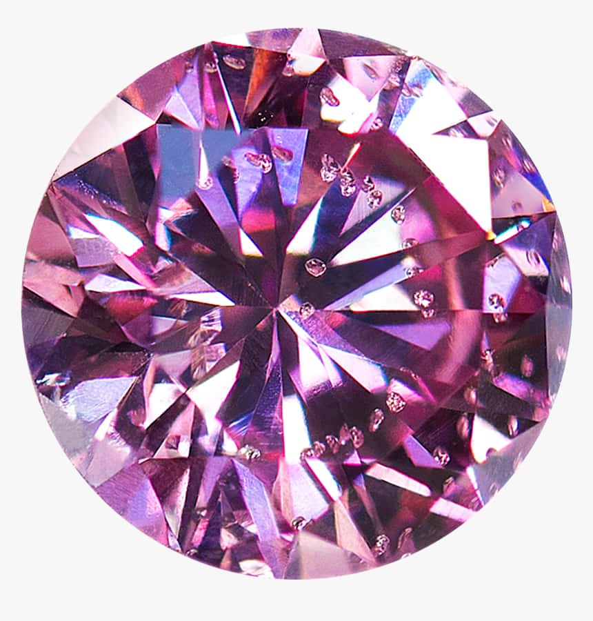 A Round Cut Purple Diamond