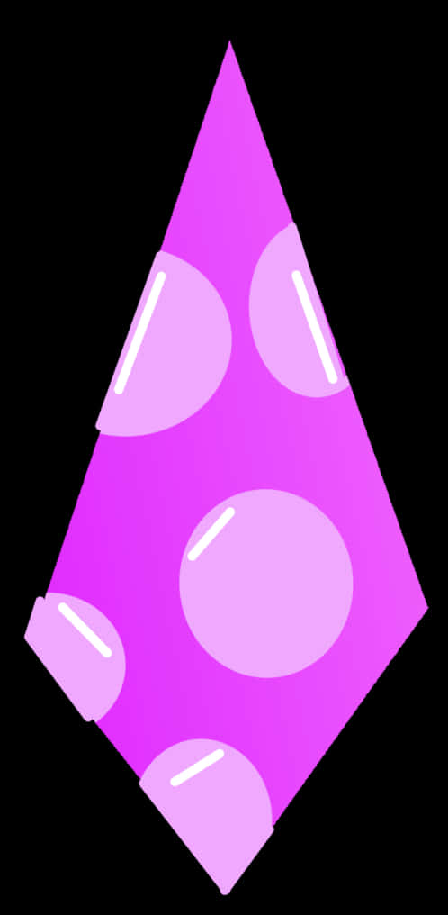 Pink Diamond Bubbles Graphic PNG