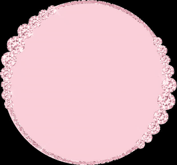 Pink Diamond Round Frame PNG