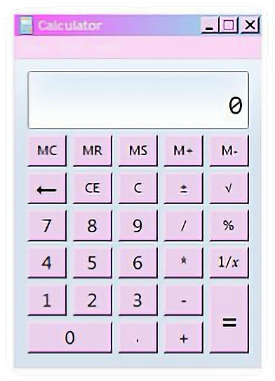 Pink Digital Calculator PNG