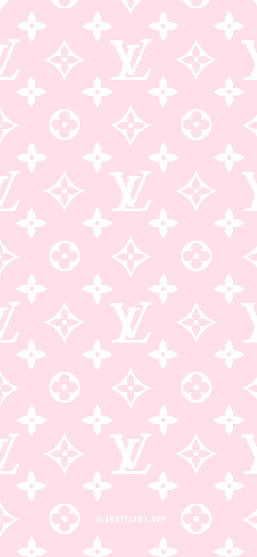 Louis Vuitton Wallpaper In Pink And White Wallpaper