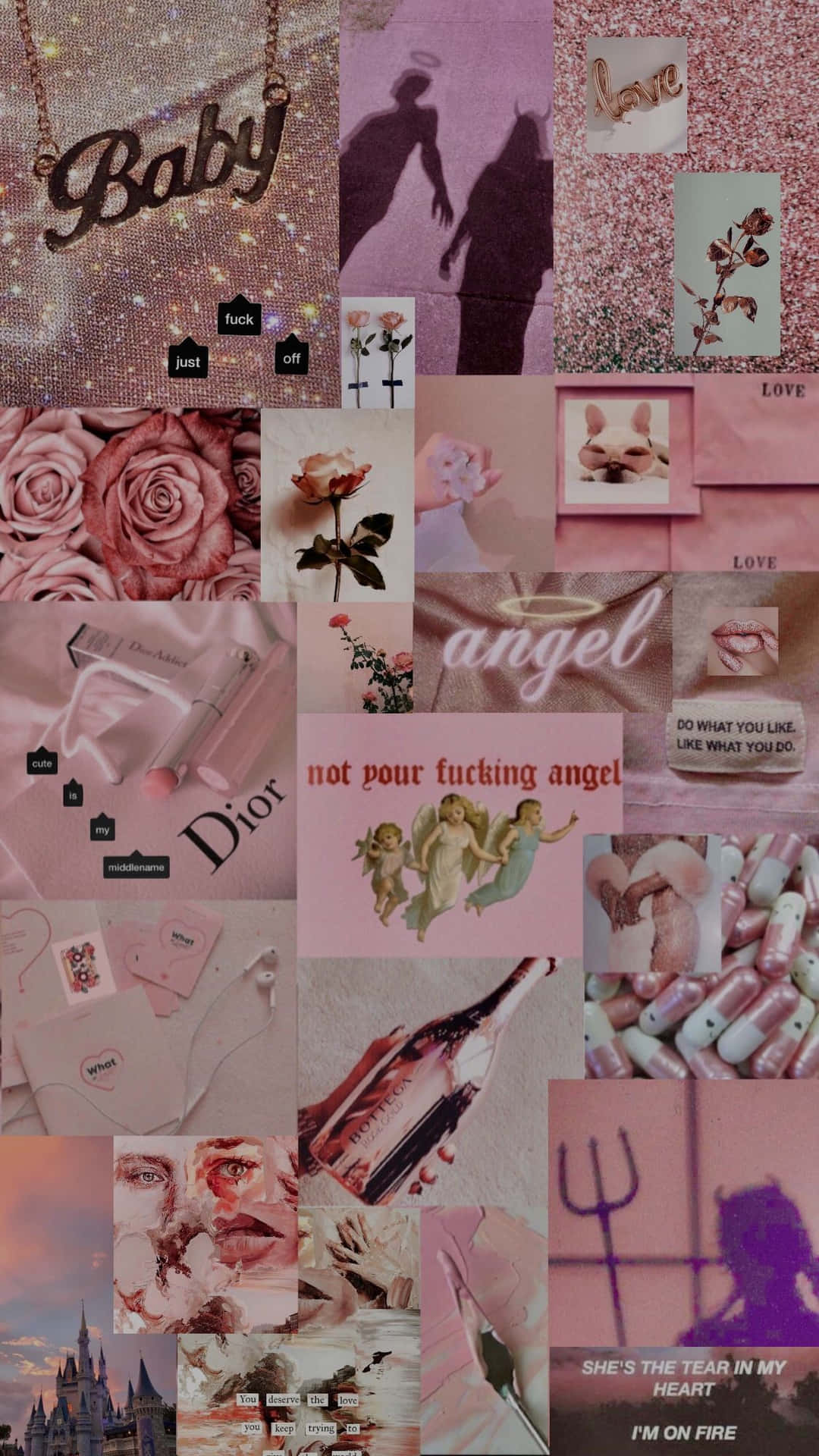 Hervorstechenin Pink Dior Wallpaper