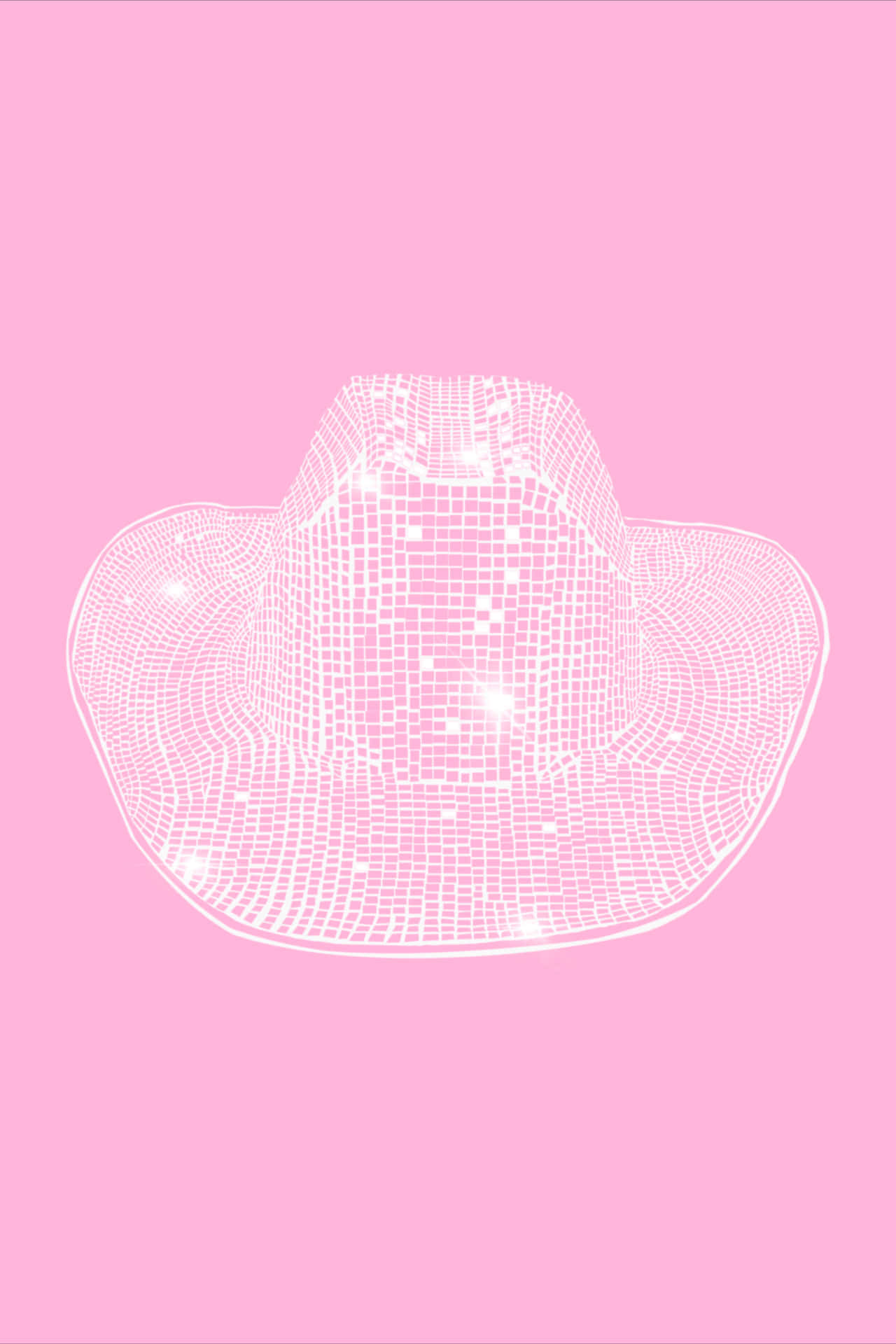 Pink Disco Cowgirl Hat Wallpaper