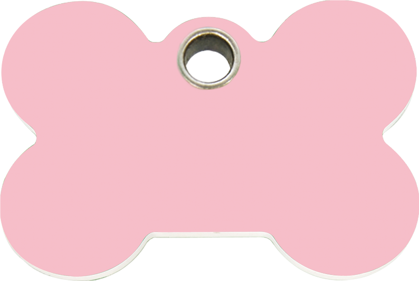 Pink Dog Bone Tag Blank Background PNG