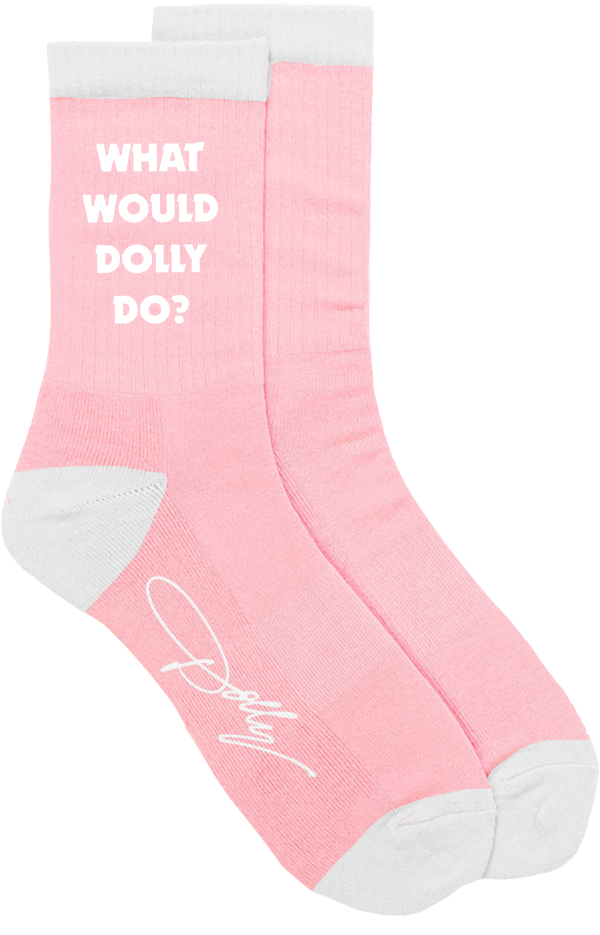 Pink Dolly Inspirational Socks PNG