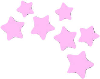 Pink Doodle Stars Stickers PNG