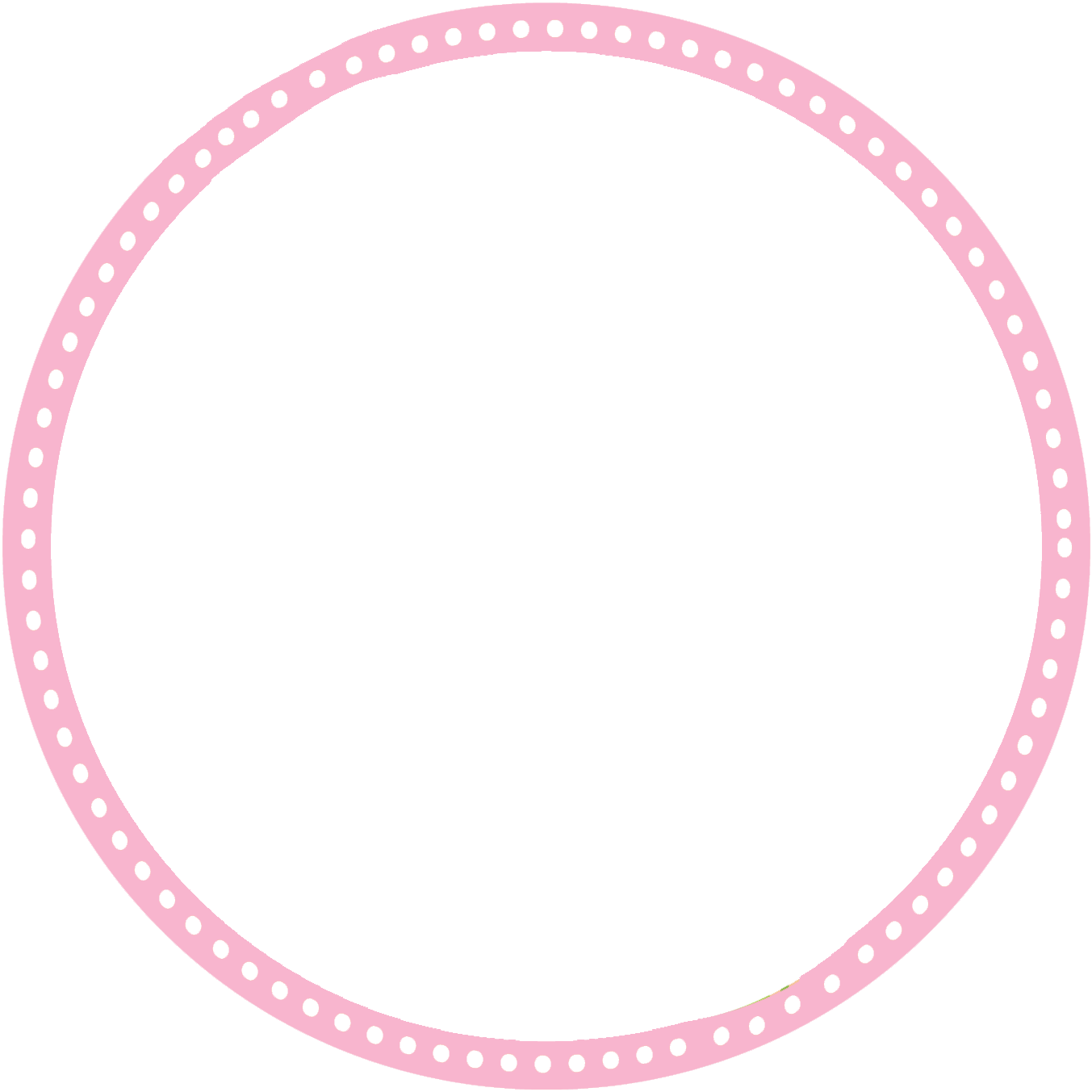 Pink Dotted Circle Border Graphic PNG