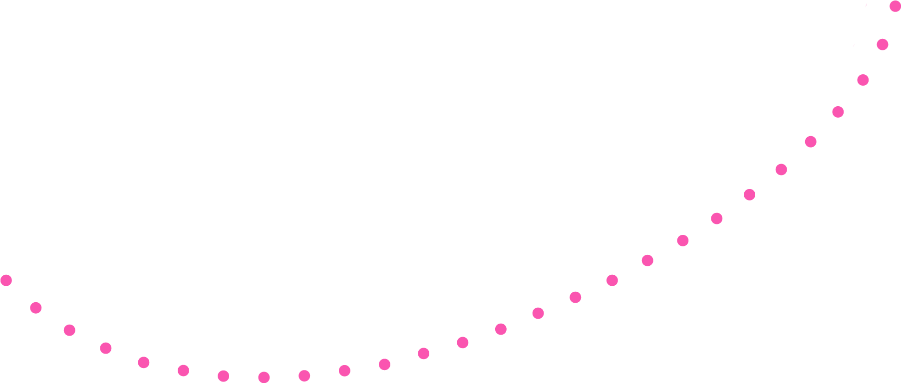 Pink Dotted Curve Graphic PNG