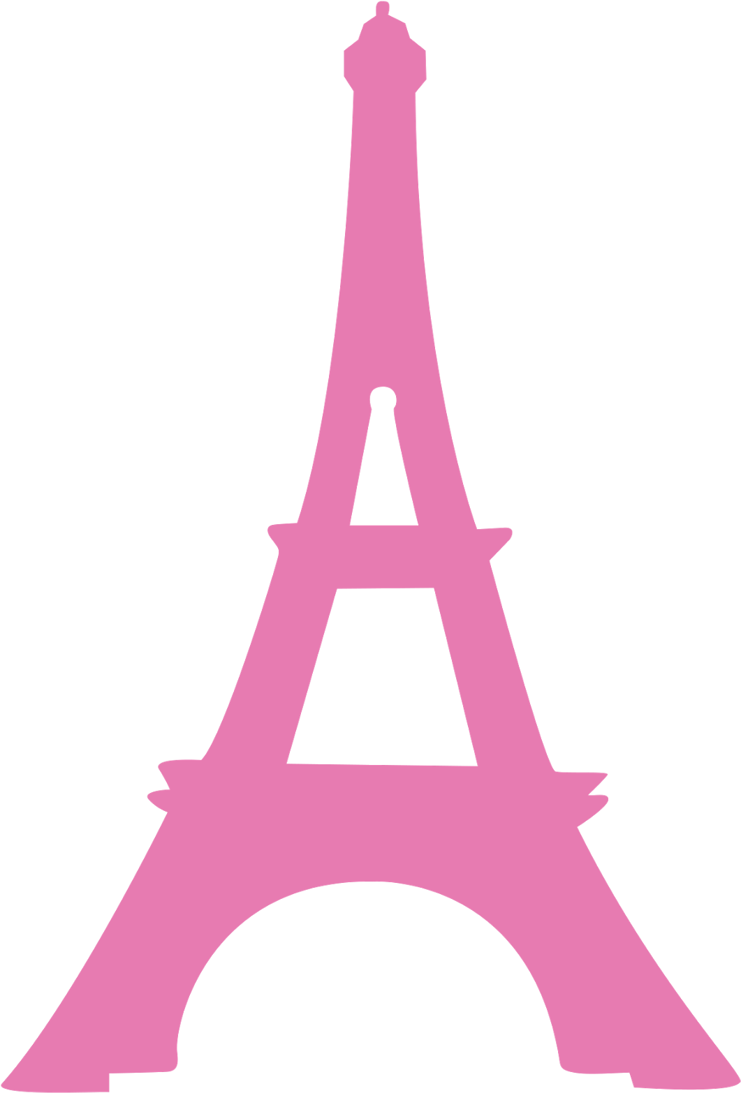 Pink Eiffel Tower Graphic PNG