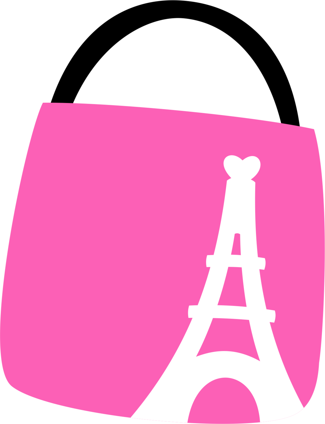 Pink Eiffel Tower Purse PNG