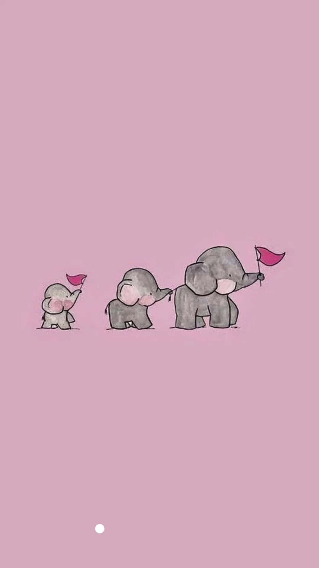 Caption: Playful Pink Elephant Wallpaper