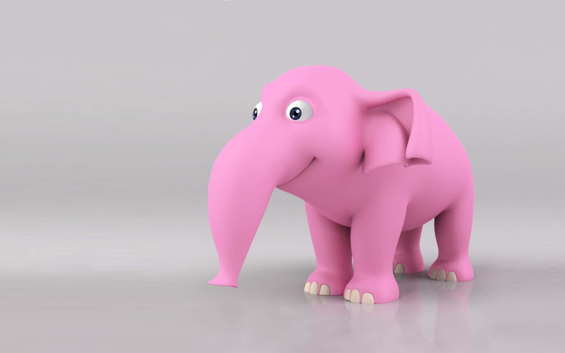 Majestic Pink Elephant Strolling Through Nature Wallpaper