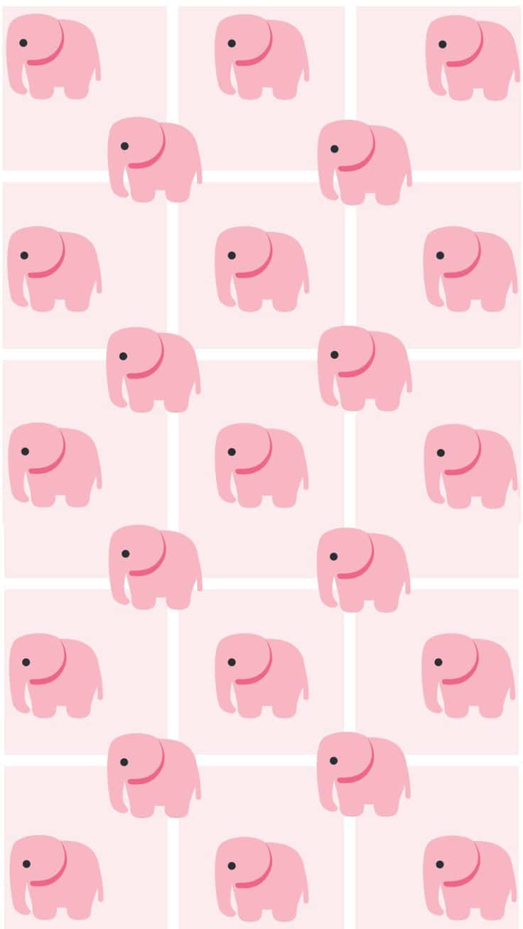 Majestic Pink Elephant in the Wild Wallpaper