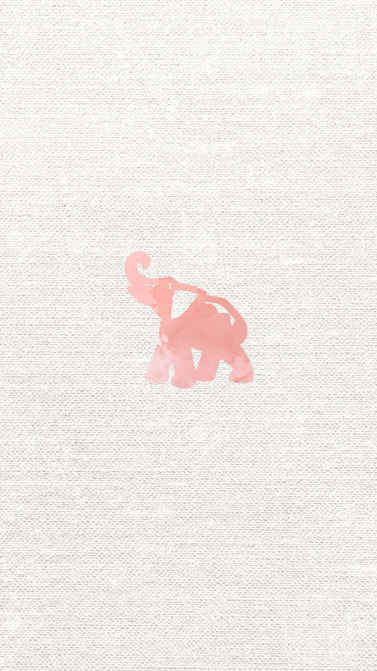 A magical pink elephant parading through the jungle Wallpaper
