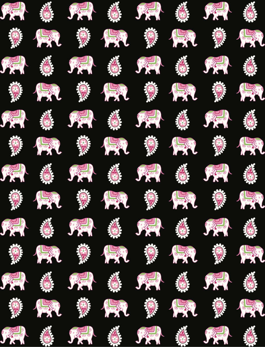 Majestic Pink Elephant Strolling Through Nature Wallpaper