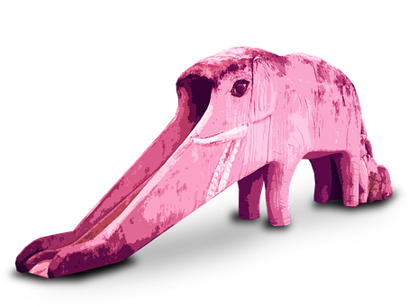 Pink Elephant Illustration PNG