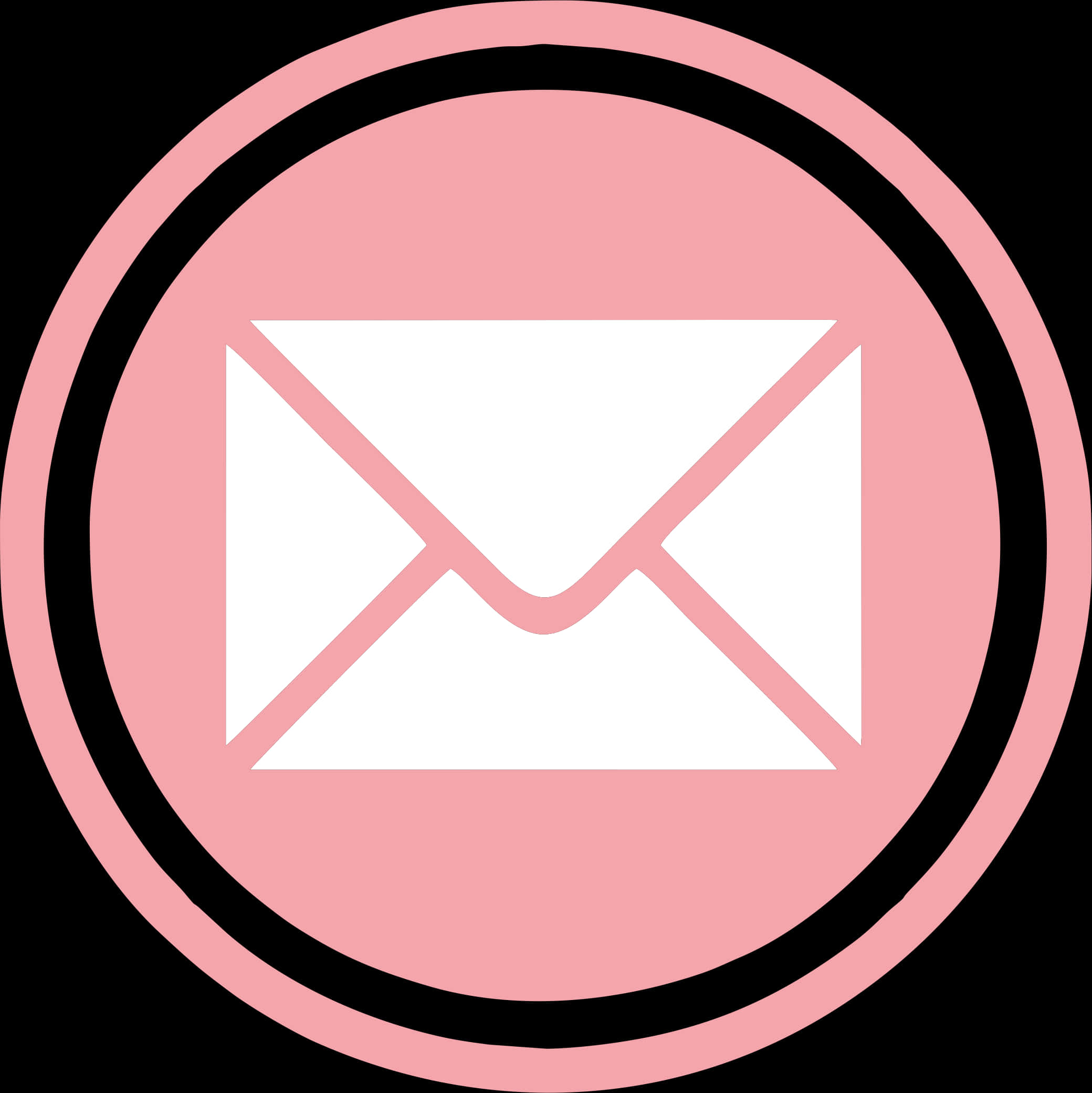 Pink Email Icon PNG