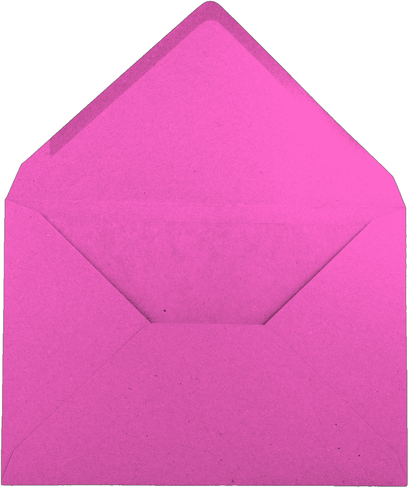 Pink Envelope Top View PNG