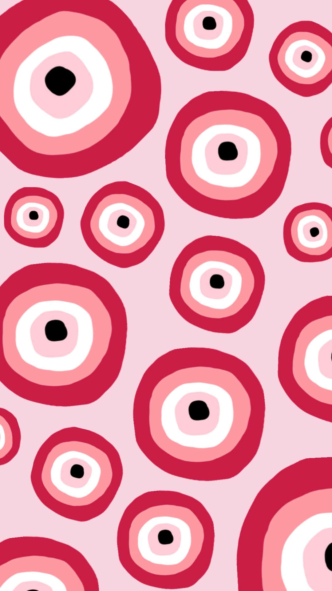 Pink Evil Eye Pattern Wallpaper