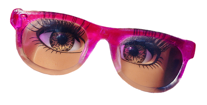 Pink Eyeball Sunglasses PNG