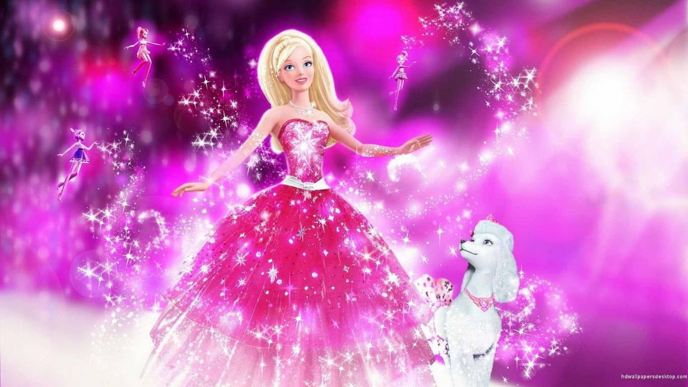Pink Fairy Barbie Dog Wallpaper