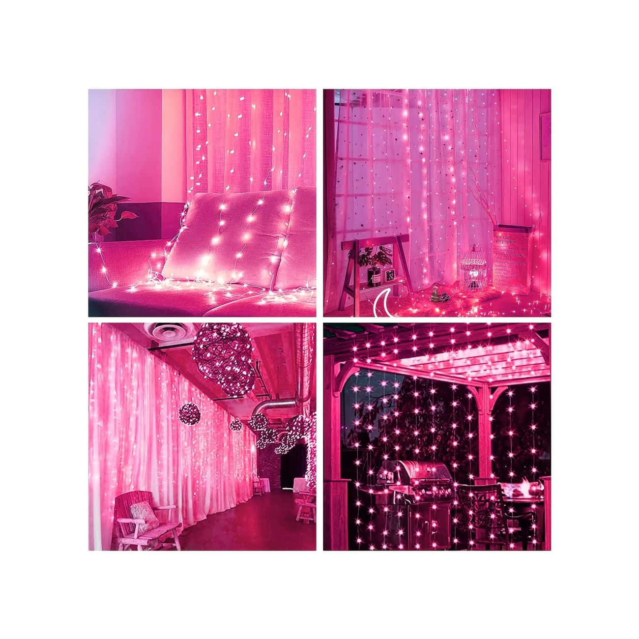 Pink Led String Lights For Bedroom Wallpaper